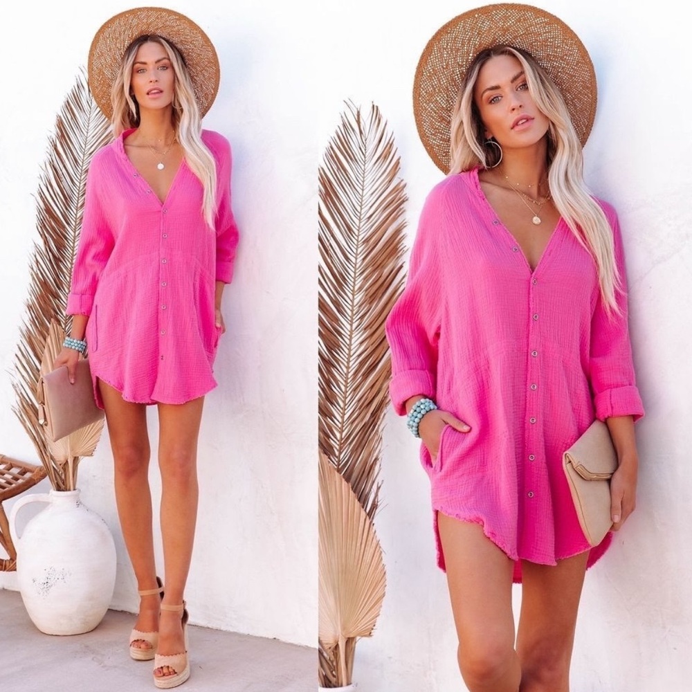 NWOT Vici Kennedy Button Down Tunic